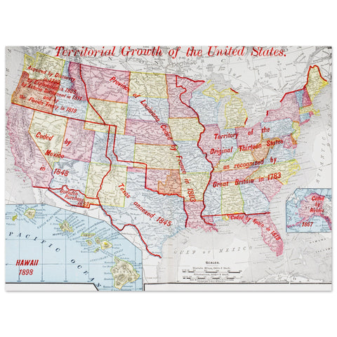 2606116 1898 Map of United States territorial growth