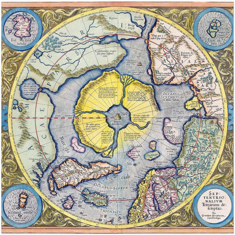4452511 Map of the Arctic Region, Gerardus Mercator c 1595