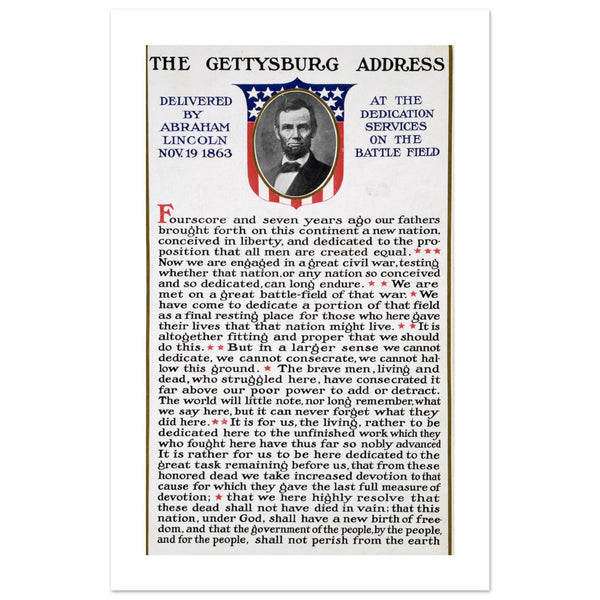 1121782 The Gettysburg address delivered by Abraham Lincoln Nov. 19 1863