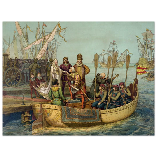 2660855 Christopher Columbus with Isabella of Castile