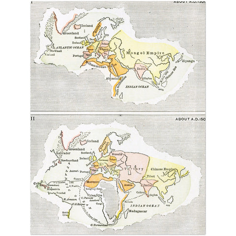 4097974 Map of Europe, Africa and Asia,1300