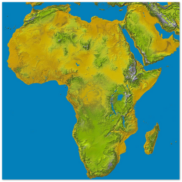2544294 Relief Map of Africa, 2000