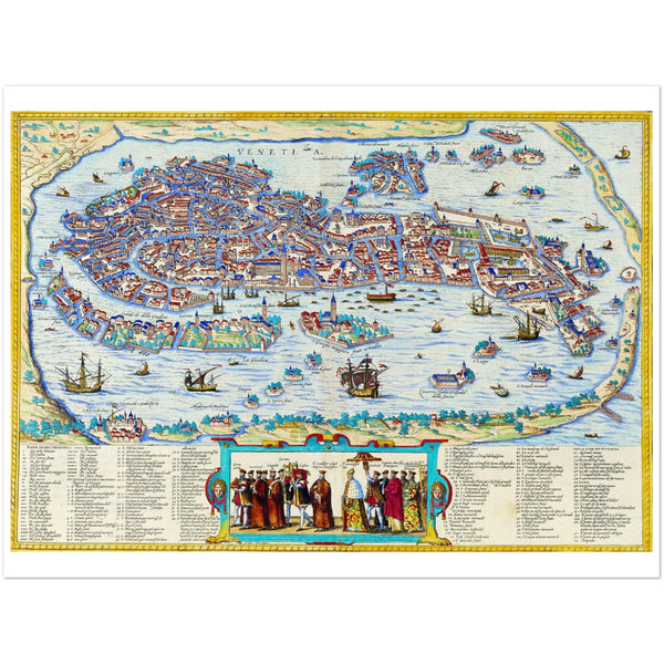 4383266 View and Plan of Venice, Braun Hogenberg, Germany, c 16th century
