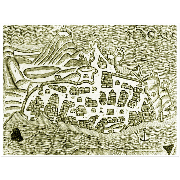 4367774 16th-century woodcut of the island of Macau