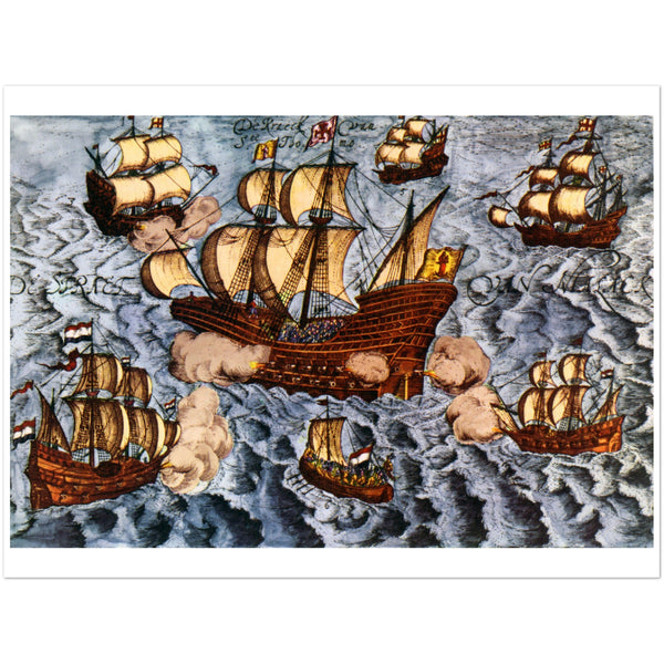 4370100 English and Dutch fleet attacks Portuguese ship in East Indies 1603
