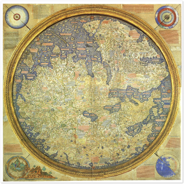 4603.708 World Map by Venetian Monk Fra Mauro 1460