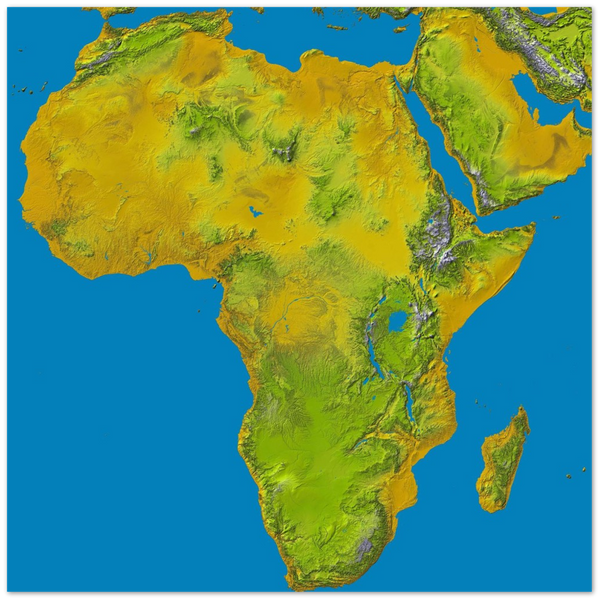 2544294 Relief Map of Africa, 2000