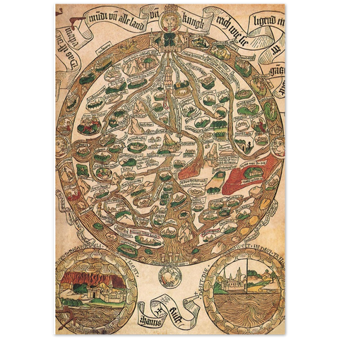 Medieval Map of Europe, 1480 #3210565