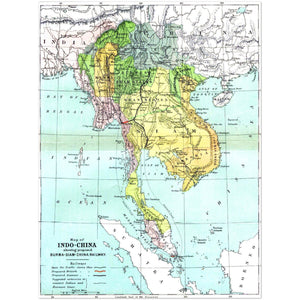 4376353 Scottish map of Greater Indochina and Malay Peninsula, 1886