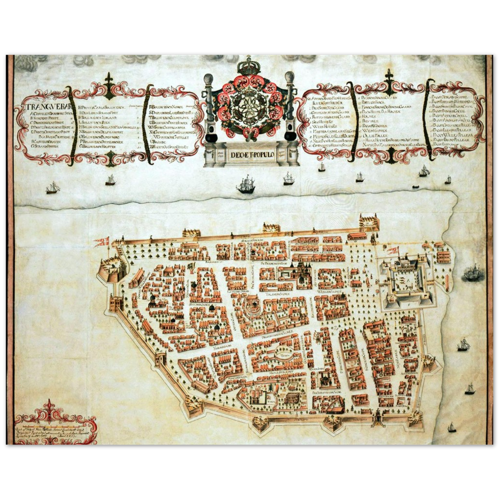 4451669 Map of Tranquebar, 1733