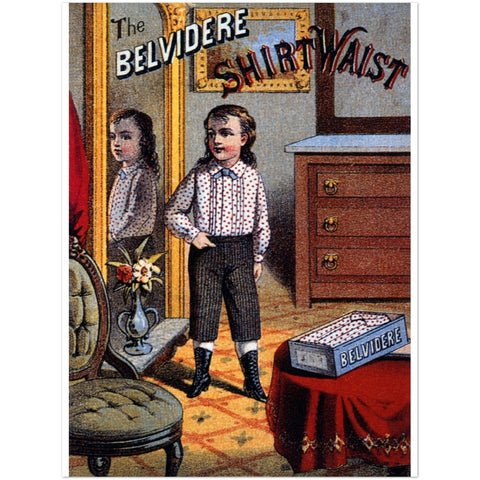 1697889 The Belvidere Shirt Waist, Trade Card, circa 1885