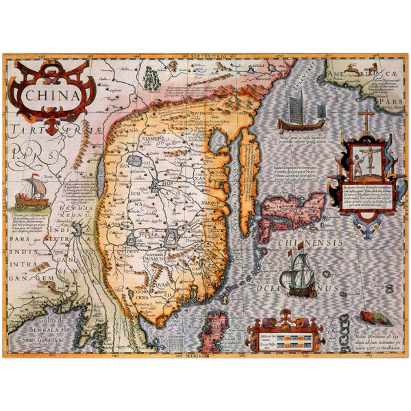 4443906 17th Century Map of Japan, Korea, China and Yunnan-Burma by Mercator