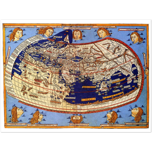 4410656 Map of the World, Claudius Ptolemy (90 - 168 CE) 1492