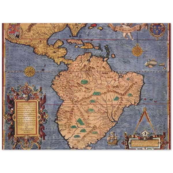 3210544 Map of South America, 1592