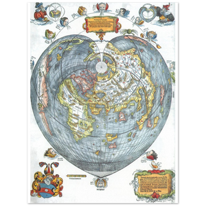 Heart Shaped World Map 1530 #3139145