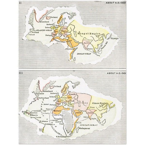4097974 Map of Europe, Africa and Asia,1300