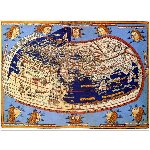 4410656 Map of the World, Claudius Ptolemy (90 - 168 CE) 1492
