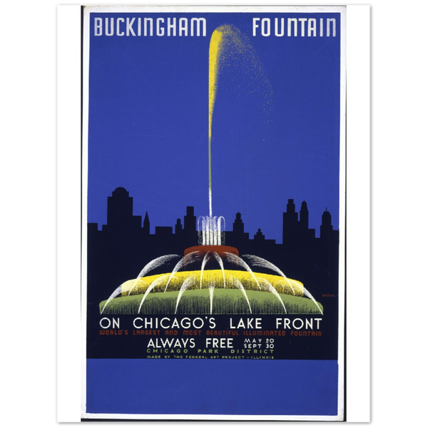4354395 Buckingham Fountain Poster