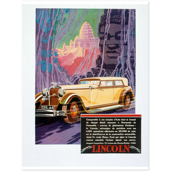 3175546 French advertising poster for Lincoln automobile.
