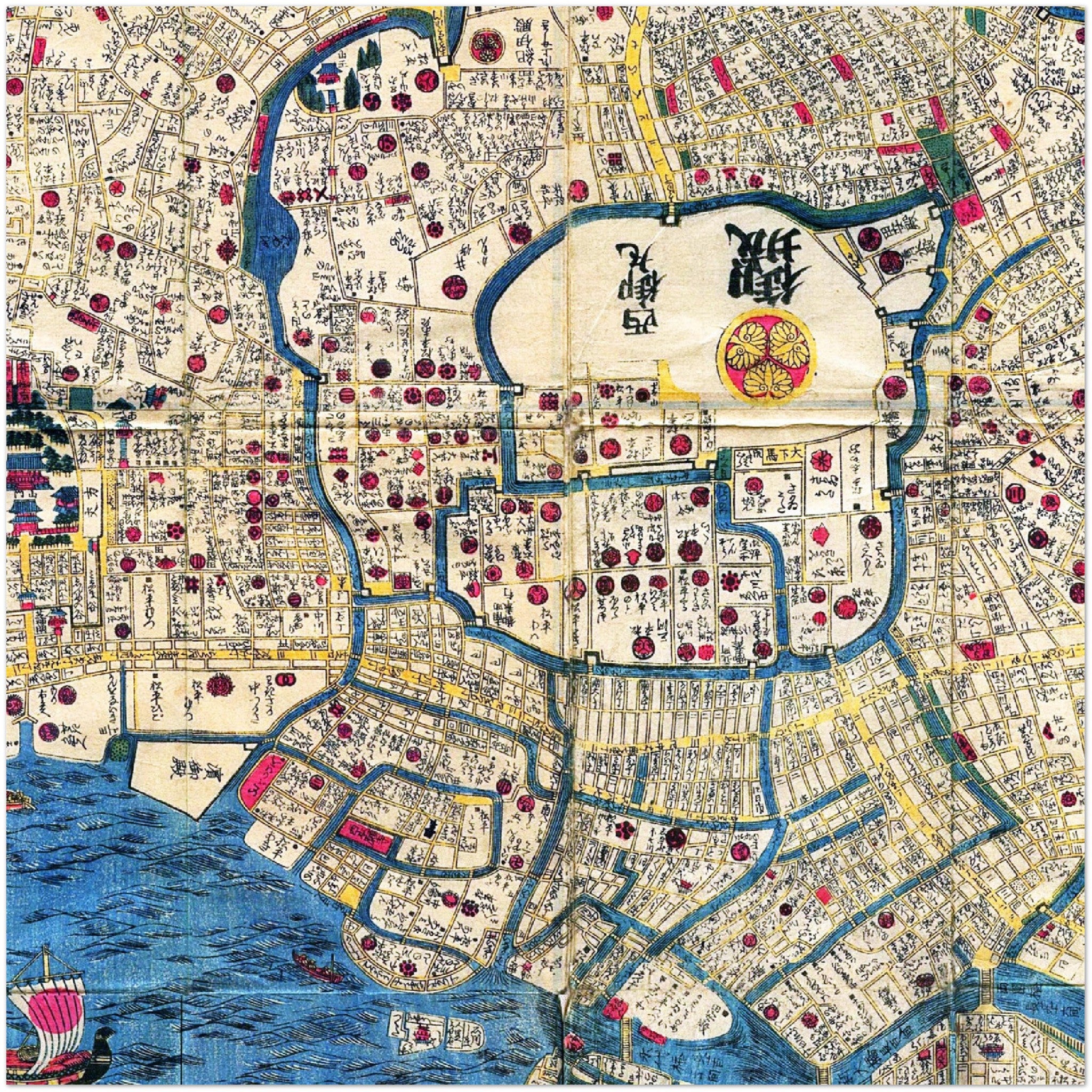 4383504 Map of Edo (Tokyo) c. 1844