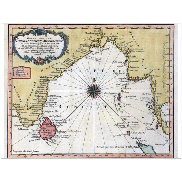 4372546 Bellin's map of the Golfe de Bengal