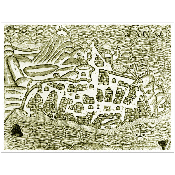 4367774 16th-century woodcut of the island of Macau