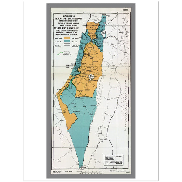 4292162 UN proposed partition of Palestine November 1947