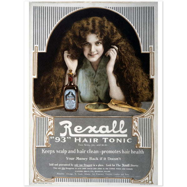 1697938 Rexall 93 Hair Tonic, Advertisement, circa 1912