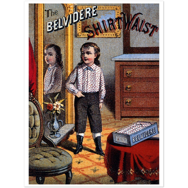1697889 The Belvidere Shirt Waist, Trade Card, circa 1885