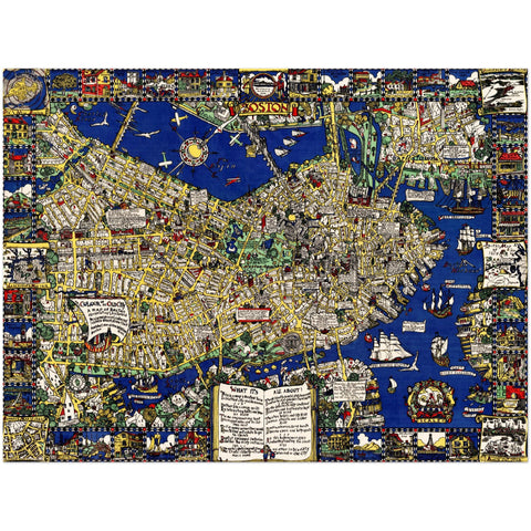4529957 Boston pictorial map, Blake and Olsen 1926