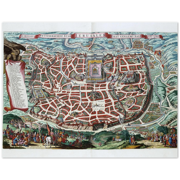 4444002 Map of Jerusalem c 1600