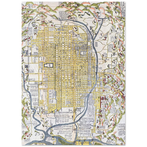 4410642 Map of Kyoto, 1696