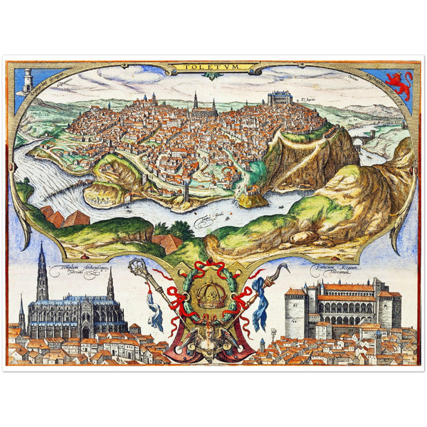 4383268 View and Plan of Toledo, Braun Hogenberg, Germany, c 16th century