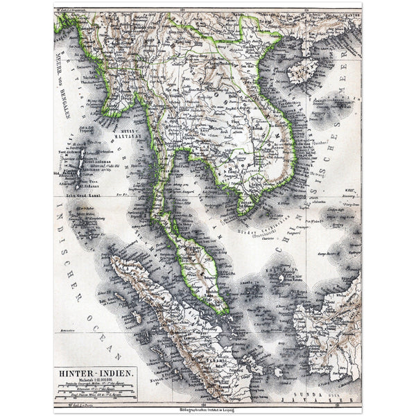 4376358 German Map of Greater Indochina 1856