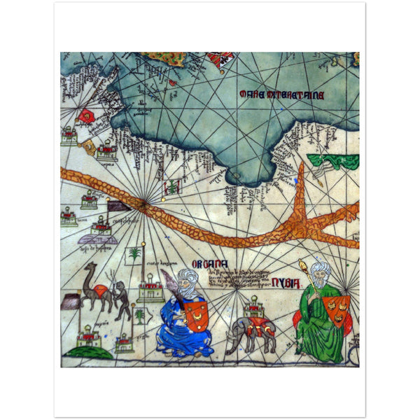 4451933 Tunisia, Libya and Mediterranean from the Catalan Atlas 1375