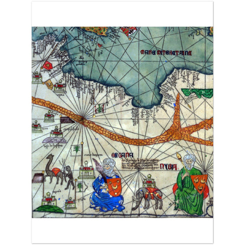 4451933 Tunisia, Libya and Mediterranean from the Catalan Atlas 1375