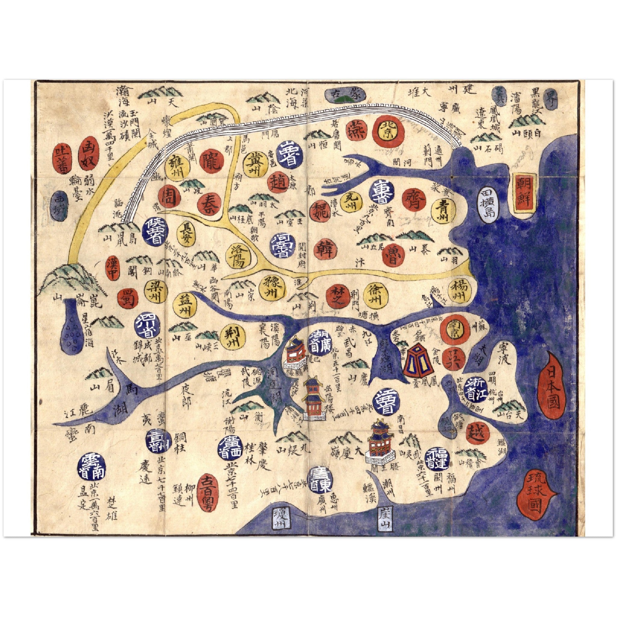 4471747 Tae Choson chido. Joseon era map of Korea, c1875