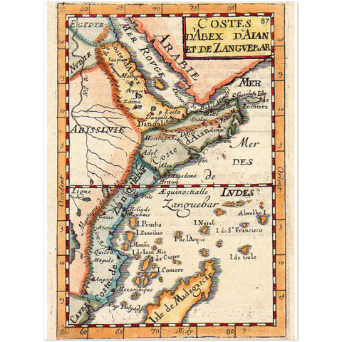 4391974 Swahili Coast by Alain Manesson Mallet, 1683